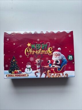 Merry Christmas Mystery Doll Pendant Box — Red Holiday Packaging